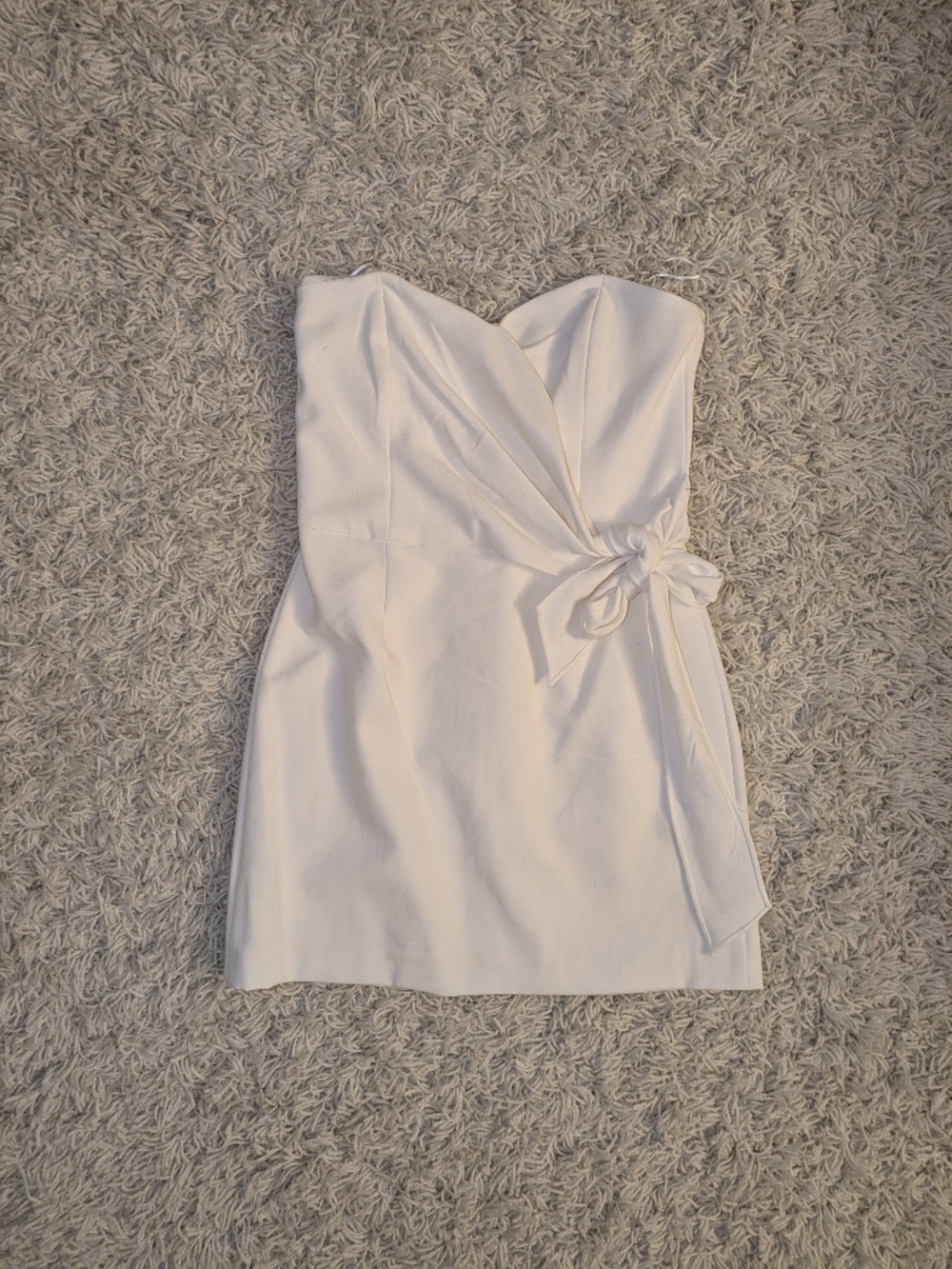 French Connection White Mini Dress With Front Bow